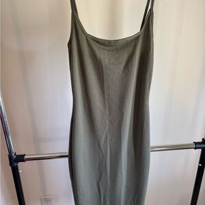 PrettyLittleThing Olive Midi Dress